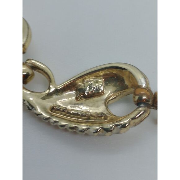 Vintage Coro Pegasus Design White Gold Tone Link 13-17" Hook Clasp Necklace - Picture 8 of 9